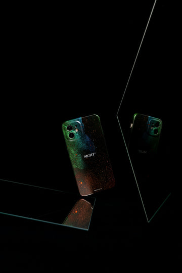 a cell phone sitting on top of a table