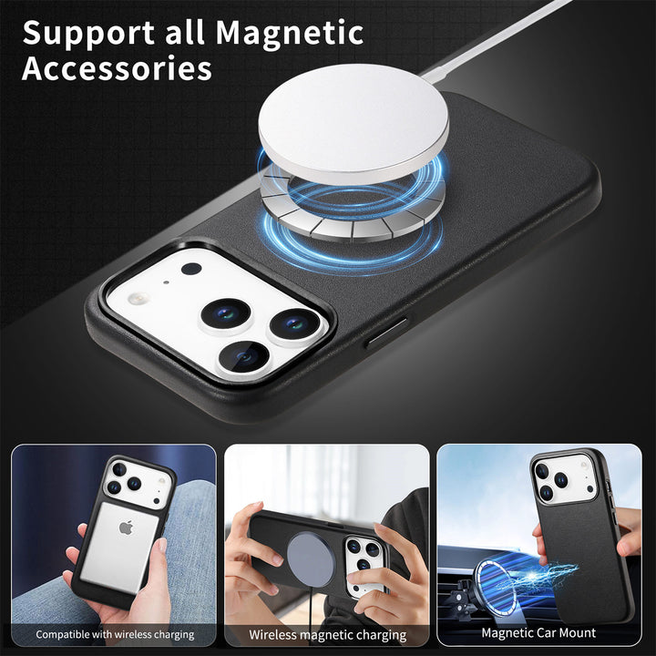 Official Magnetic Leather iPhone Case – Strong MagSafe Protection
