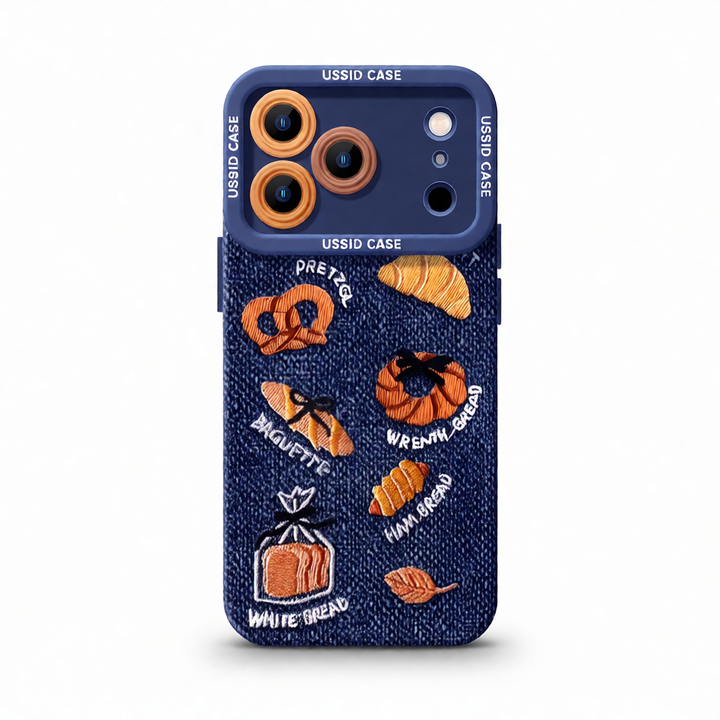 Denim Bread Silicone iPhone Case – Advanced Anti-Fall Soft Shell