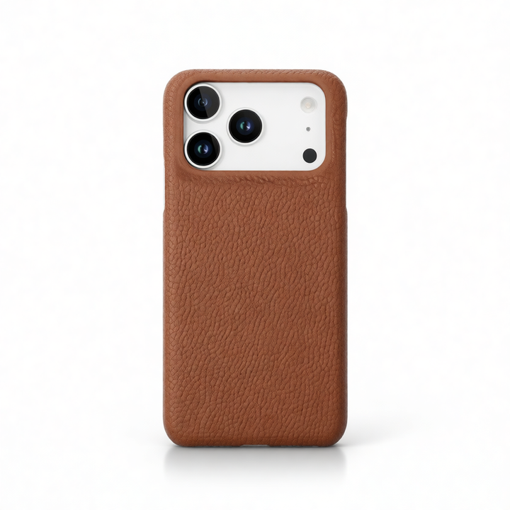 Litchi Grain Leather iPhone Case – Half-Cover Shockproof Protective Sleeve