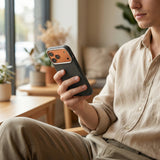 Business Diamond Pattern Leather iPhone Case – Magnetic and Shockproof Protection